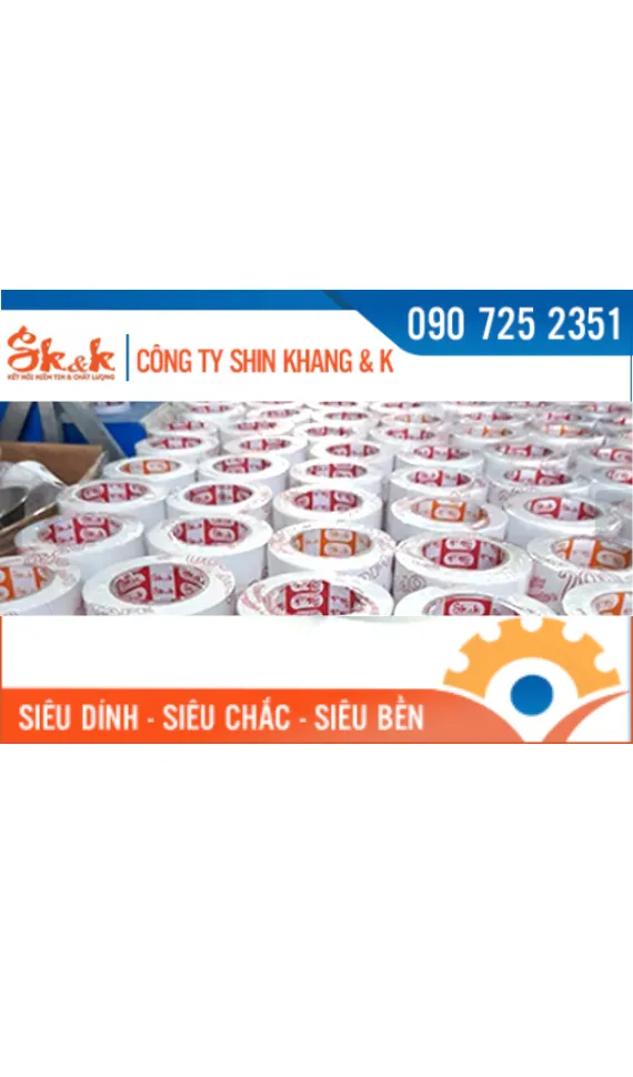 Băng keo giấy - 2 mặt - keo dán nền - PVC