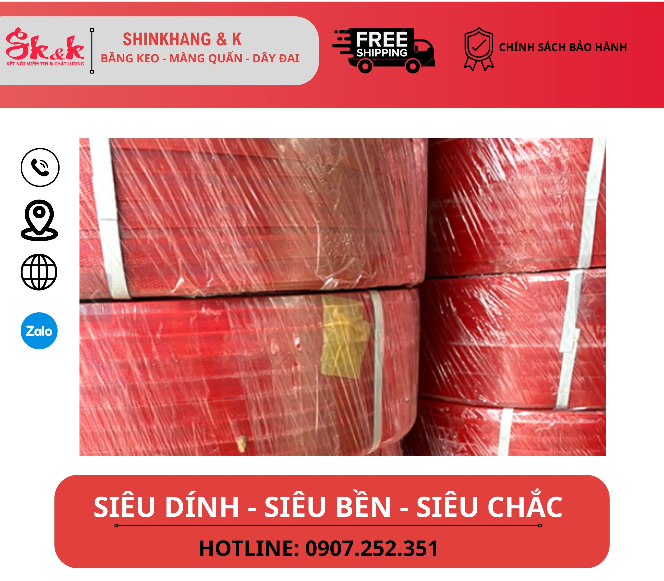 Đơn vị cung cấp sản phẩm dây đai PET chất lượng TP HCM